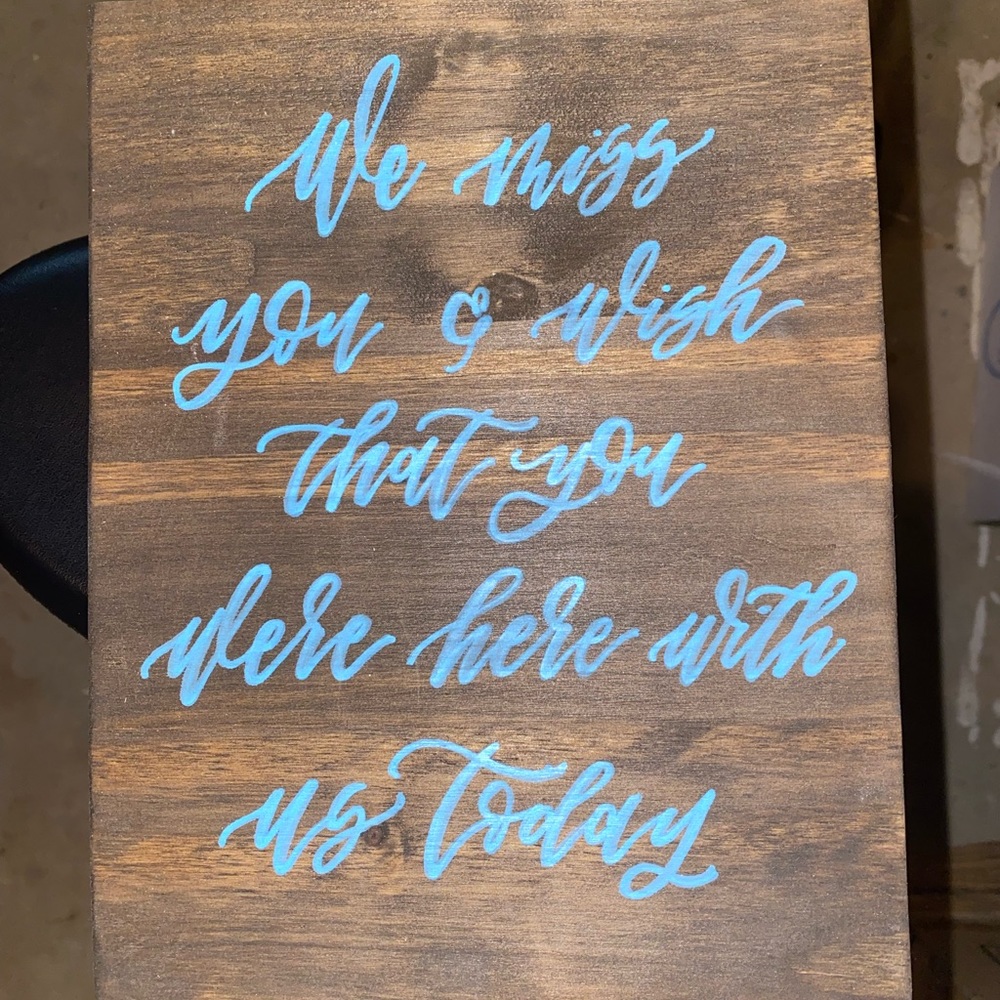 Memory table sign